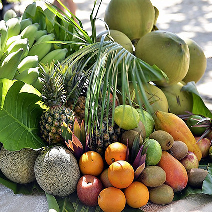 Fresh tropical fruit and vegetables